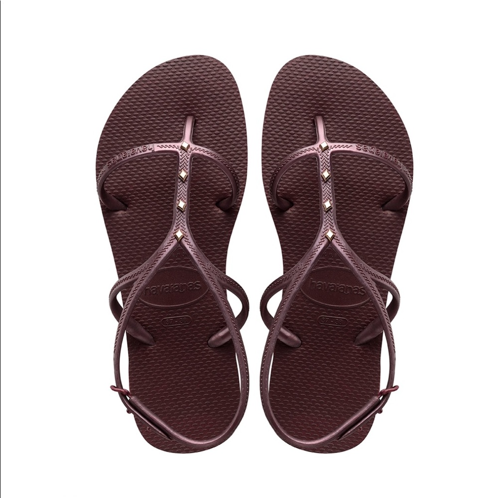 Havianas allure sandal sz 10 in grape wine